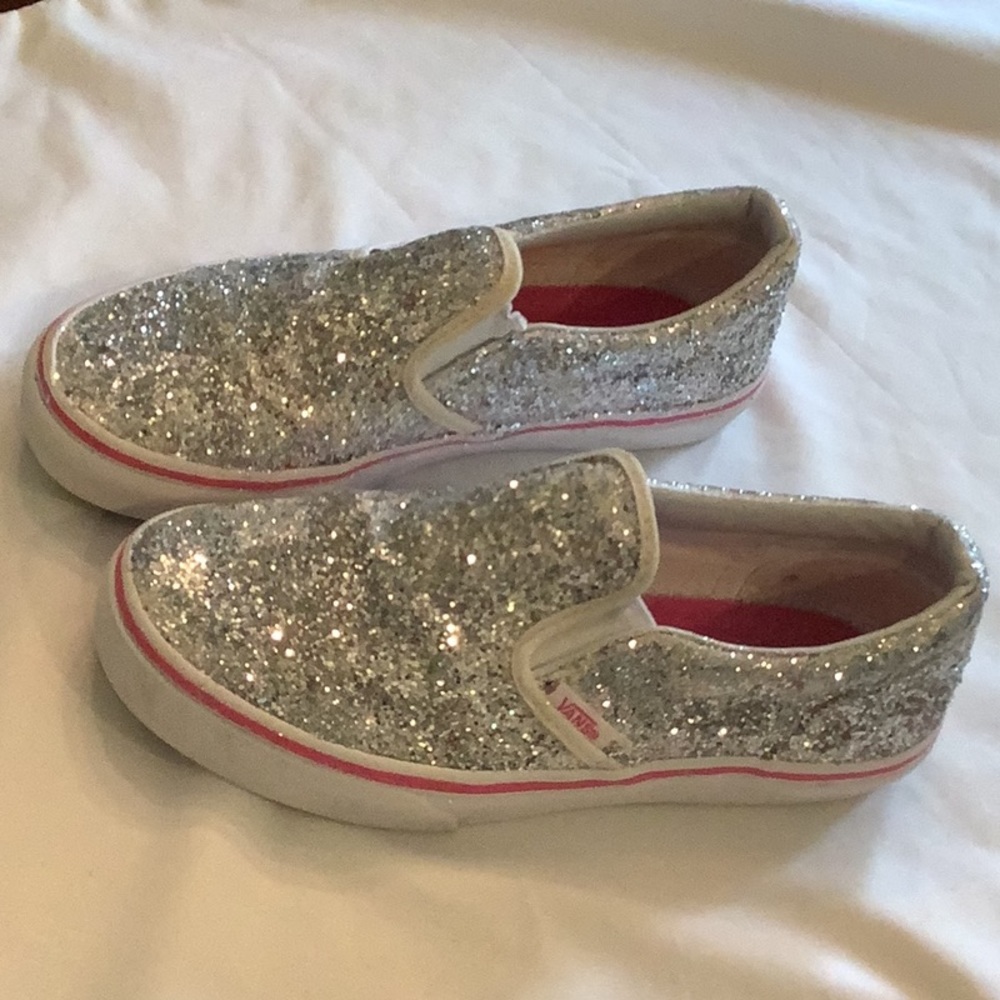Silver Sparkle Vans Sneakers